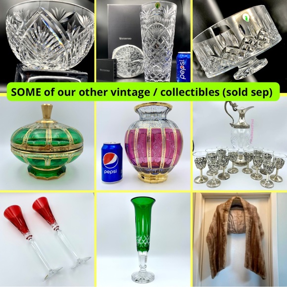 RARE Bohemian Moser Cabochon Vase 10” Cranberry Panel Intaglio, Clear Blue, 24K - Picture 2 of 16